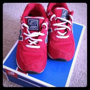 Boys red, navy, and while new balance